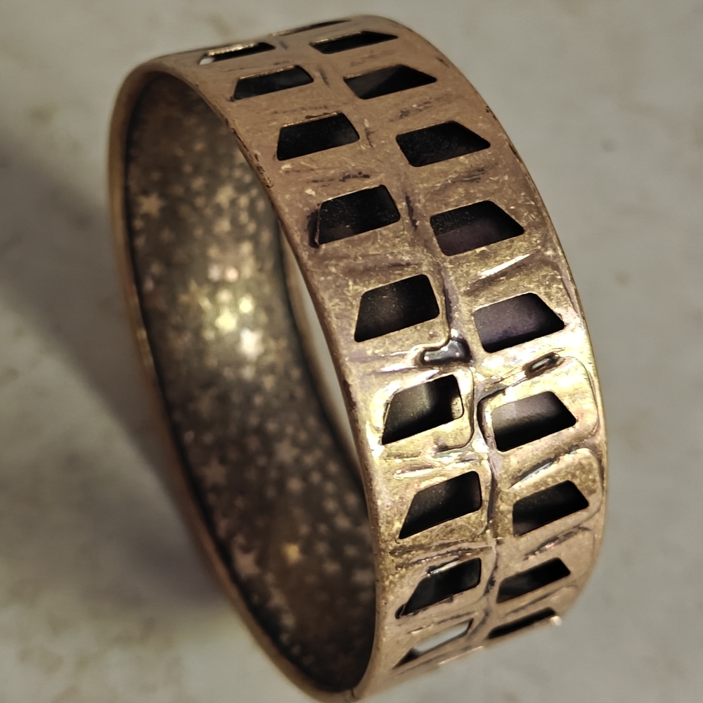 Vintage Modernist Geometric Bangle Bracelet